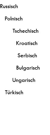 lektorat in den sprachen: russisch, polnisch, tschechisch, kroatisch, serbisch, bulgarisch, ungarisch, türkisch